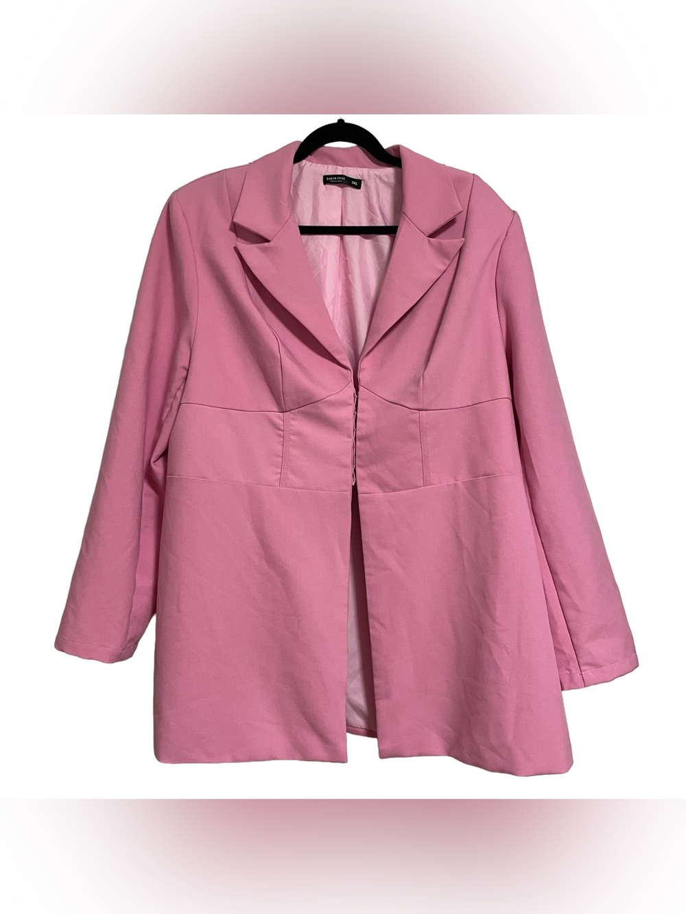 SHEIN Pink Tailored Women's Blazer Jacket